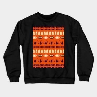 Holiday pattern with Christmas trees Crewneck Sweatshirt